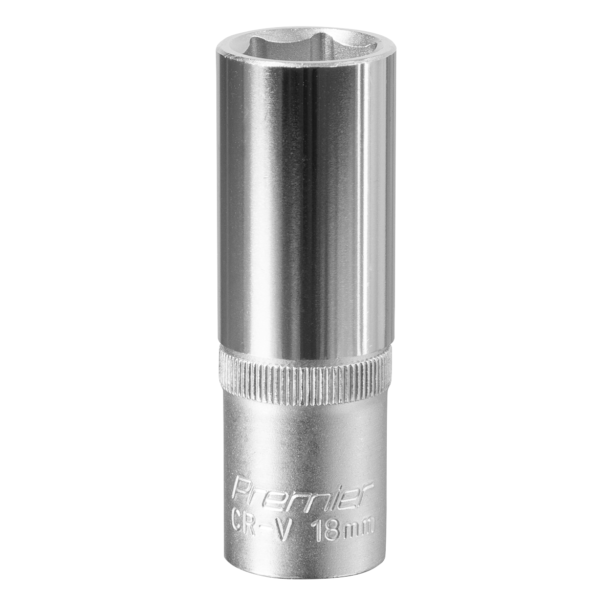 Sealey WallDrive Socket 18mm Deep 1/2" Square Drive Chrome Vanadium Steel S1218D