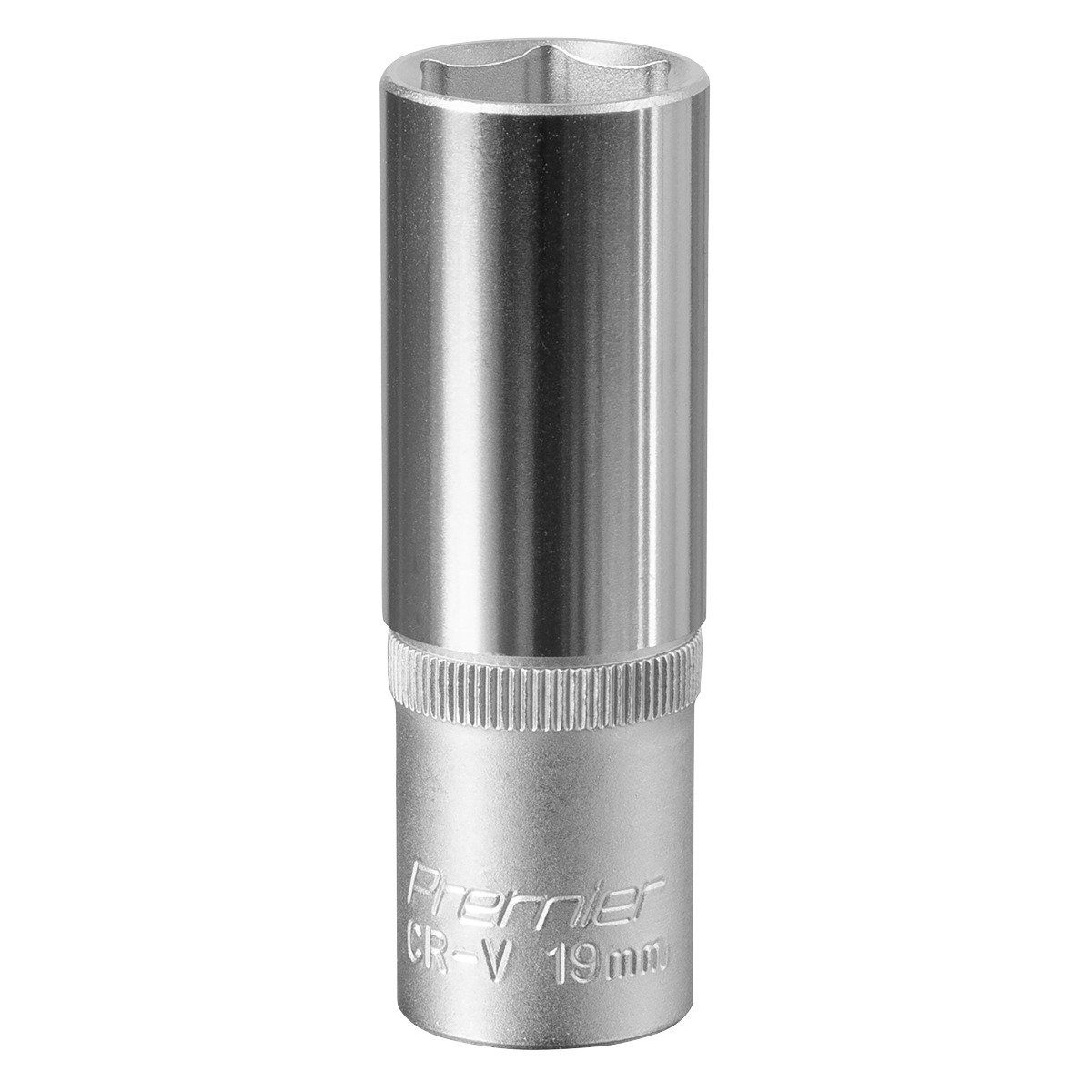 Sealey WallDrive Socket 19mm Deep 1/2" Square Drive Chrome Vanadium Steel S1219D