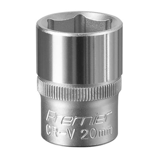 Sealey WallDrive Socket Tool 20mm 1/2" Square Drive Chrome Vanadium Steel S1220