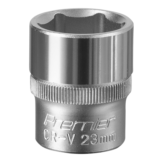 Sealey WallDrive Socket Tool 23mm 1/2" Square Drive Chrome Vanadium Steel S1223