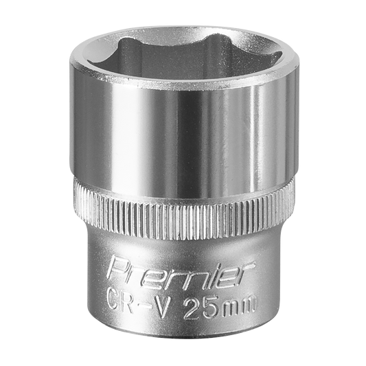 Sealey WallDrive Socket Tool 25mm 1/2" Square Drive Chrome Vanadium Steel S1225