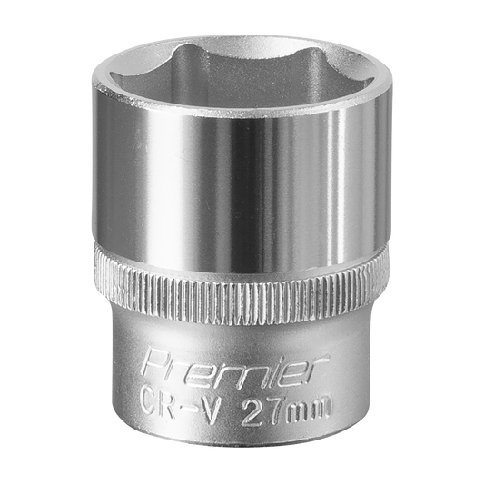 Sealey WallDrive Socket Tool 27mm 1/2" Square Drive Chrome Vanadium Steel S1227