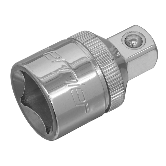 Sealey Adaptor 1/2" Drive Female 3/8" Drive Male Silver Chrome Vanadium S12F-38M