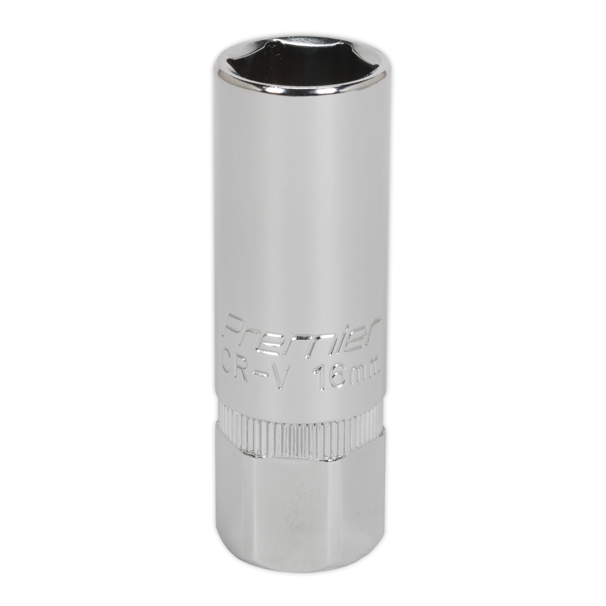 Sealey Spark Plug Socket 16mm 1/2" Square Drive Chrome Vanadium Steel S12SP10
