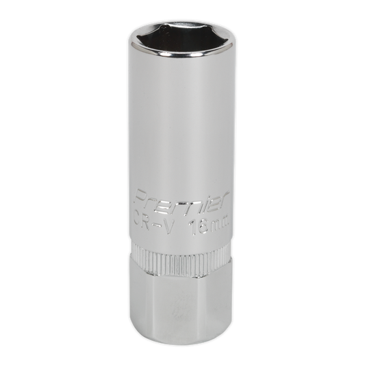 Sealey Spark Plug Socket 16mm 1/2" Square Drive Chrome Vanadium Steel S12SP10