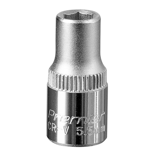 Sealey WallDrive Socket 5.5mm 1/4" Square Drive Chrome Vanadium Steel S14055