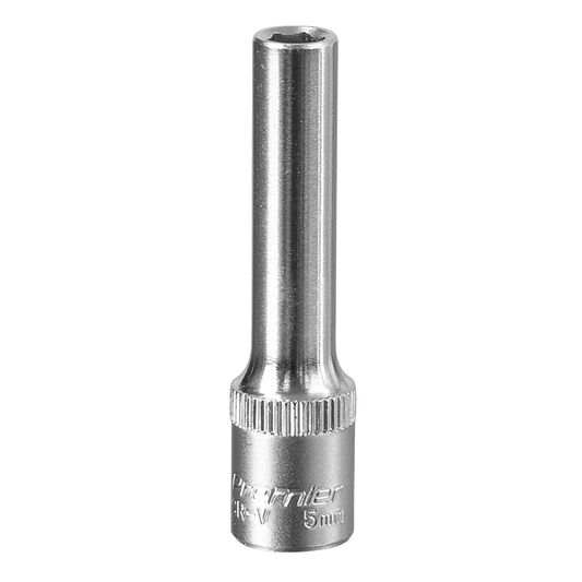 Sealey WallDrive Socket 5mm Deep 1/4" Square Drive Chrome Vanadium Steel S1405D