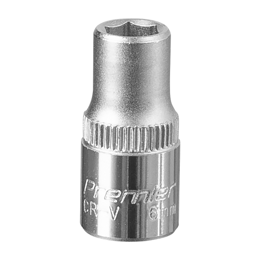 Sealey WallDrive Socket Tool 6mm 1/4" Square Drive Chrome Vanadium Steel S1406