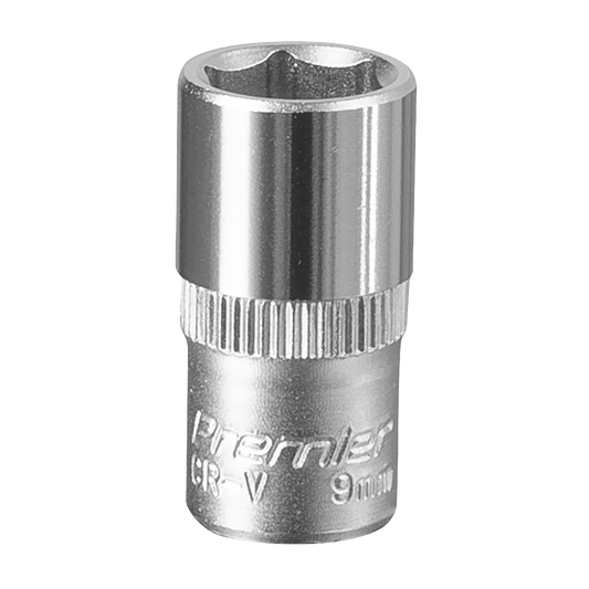 Sealey WallDrive Socket Tool 9mm 1/4" Square Drive Chrome Vanadium Steel S1409