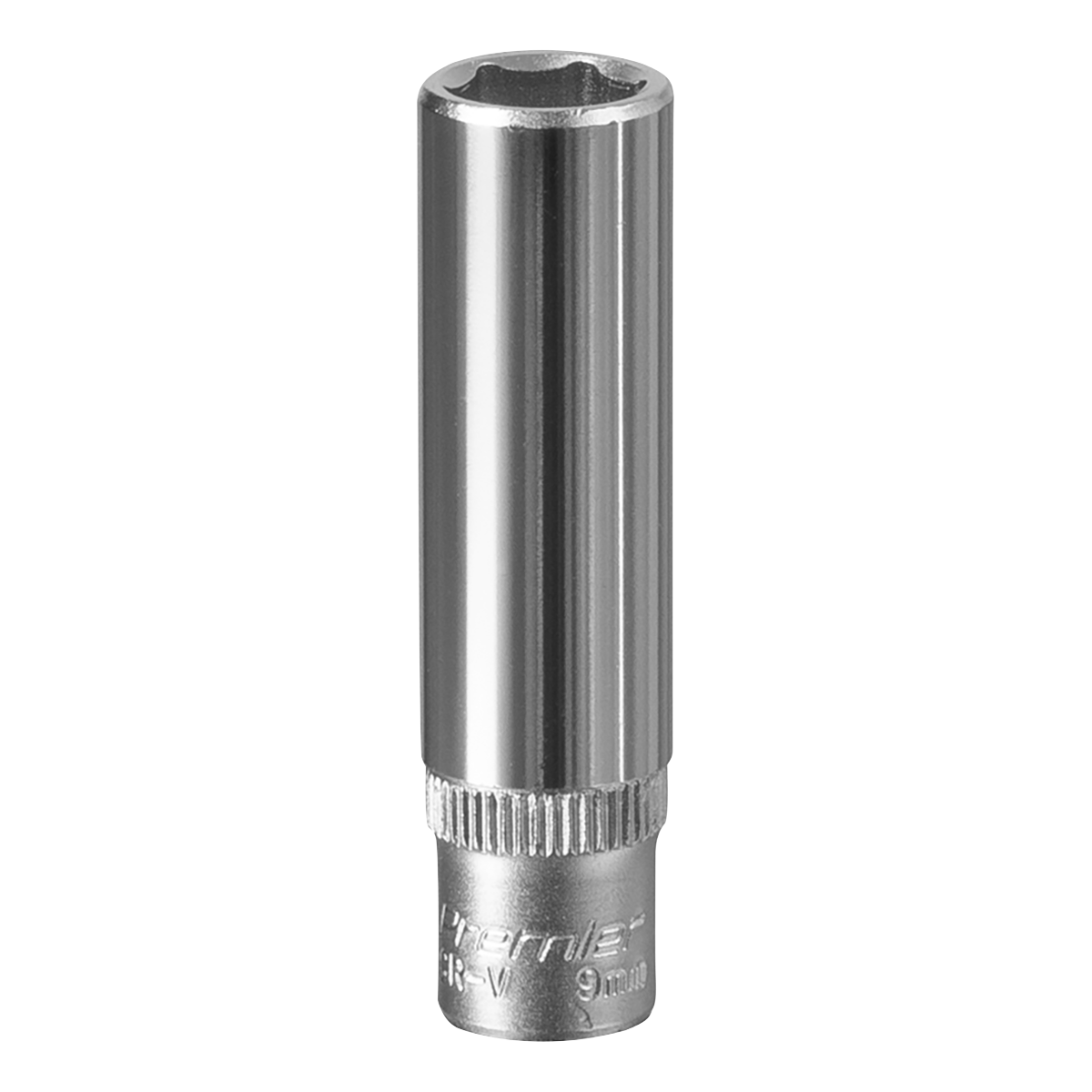 Sealey WallDrive Socket 9mm Deep 1/4" Square Drive Chrome Vanadium Steel S1409D