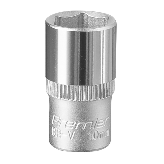 Sealey WallDrive Socket 10mm 1/4" Square Drive Chrome Vanadium Steel S1410
