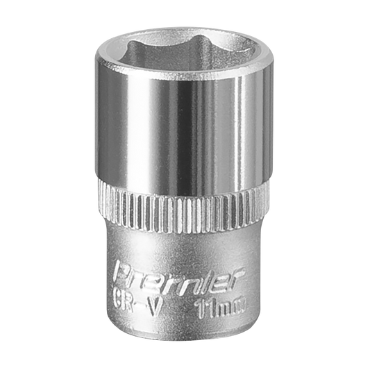 Sealey WallDrive Socket Tool 11mm 1/4" Square Drive Chrome Vanadium Steel S1411