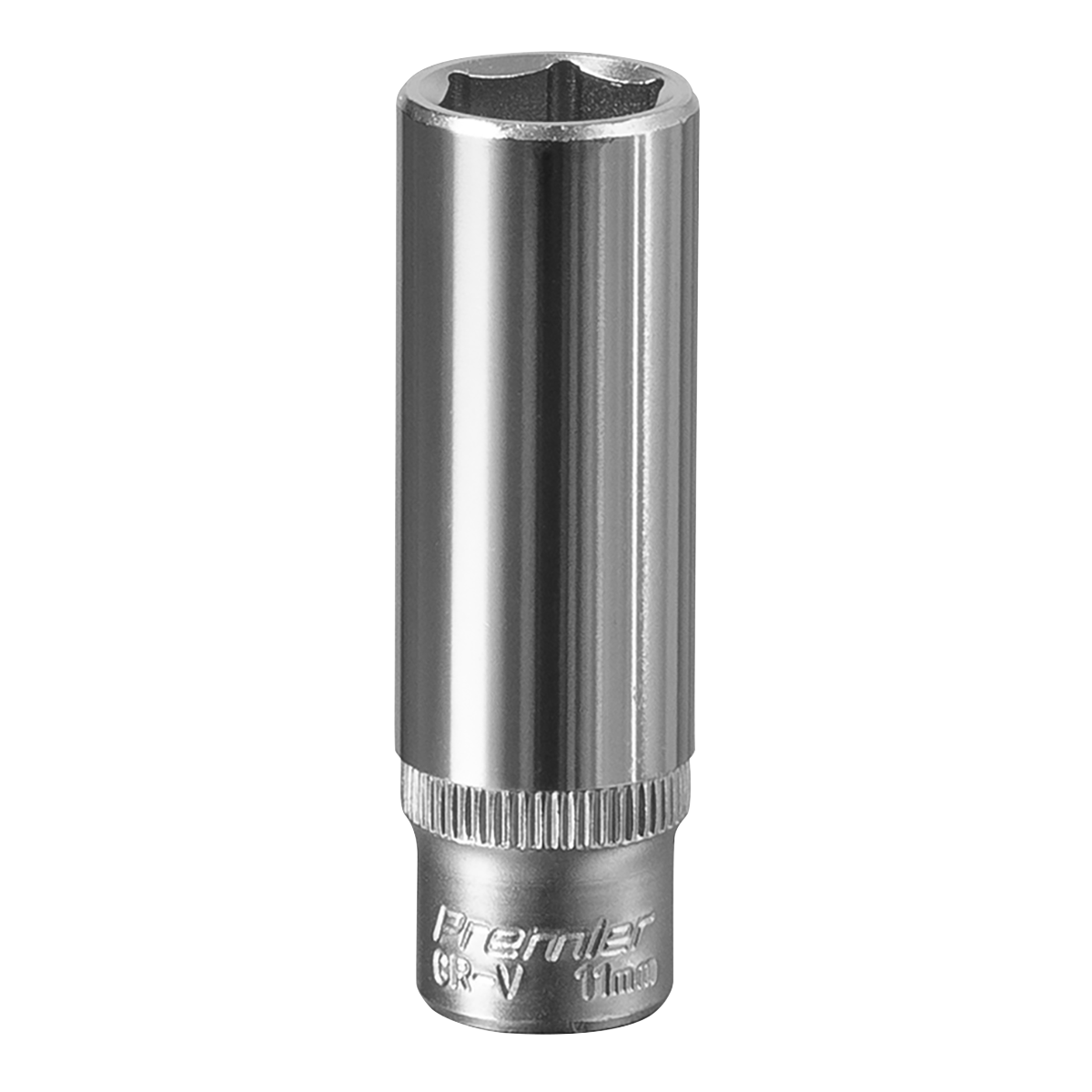 Sealey WallDrive Socket 11mm Deep 1/4" Square Drive Chrome Vanadium Steel S1411D