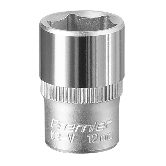 Sealey WallDrive Socket Tool 12mm 1/4" Square Drive Chrome Vanadium Steel S1412