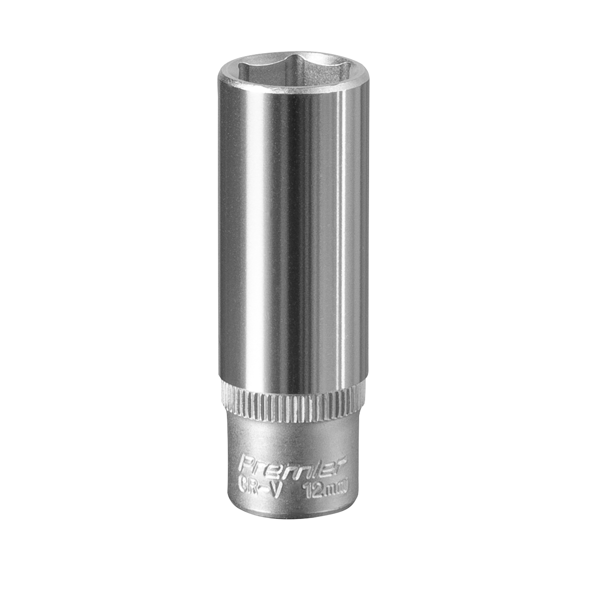 Sealey WallDrive Socket 12mm Deep 1/4" Square Drive Chrome Vanadium Steel S1412D