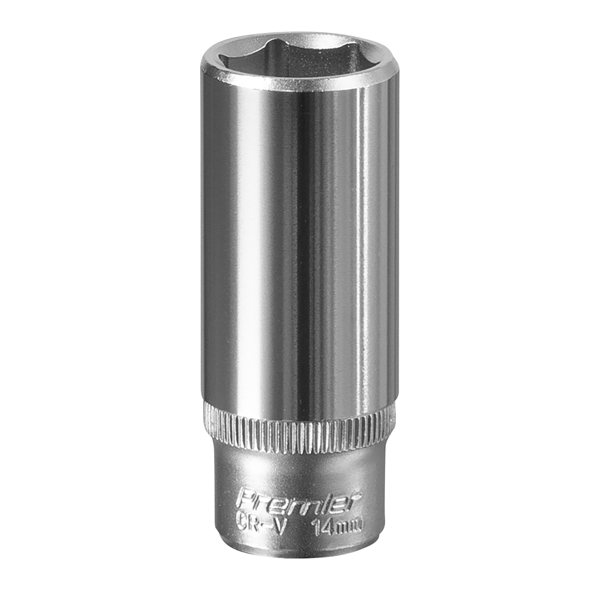 Sealey WallDrive Socket 14mm Deep 1/4" Square Drive Chrome Vanadium Steel S1414D