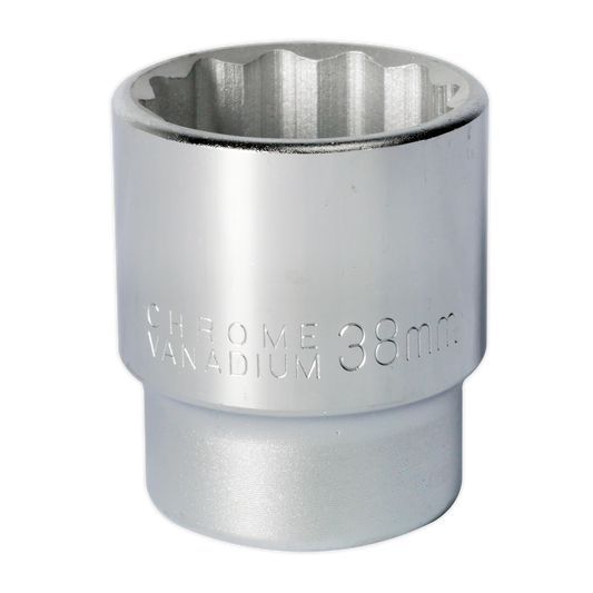 Sealey WallDrive Socket Tool 38mm 3/4" Square Drive Chrome Vanadium Steel S34/38