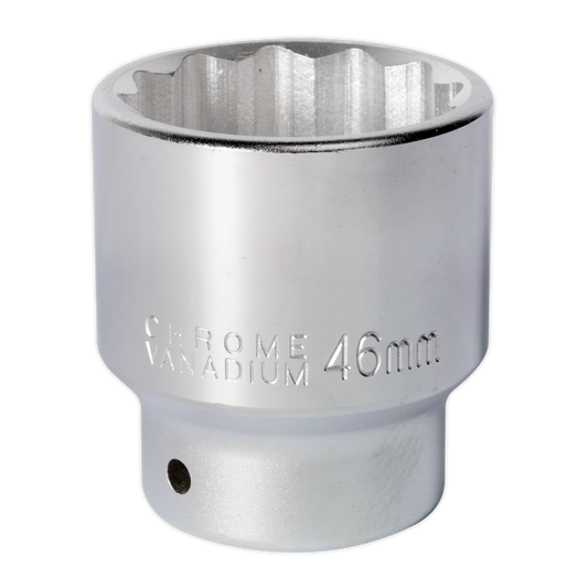 Sealey WallDrive Socket Tool 46mm 3/4" Square Drive Chrome Vanadium Steel S34/46