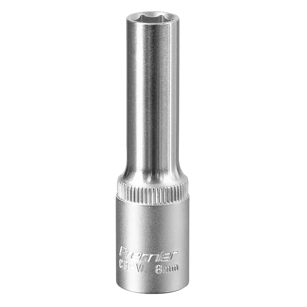Sealey WallDrive Socket 8mm Deep 3/8" Square Drive Chrome Vanadium Steel S3808D