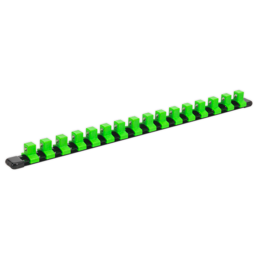 Sealey Socket Retaining Rail With 16 Clips 1/2" Square Drive Tool AK27054HV