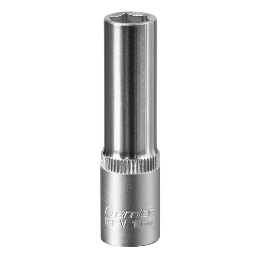 Sealey WallDrive Socket 10mm Deep 3/8" Square Drive Chrome Vanadium Steel S3810D