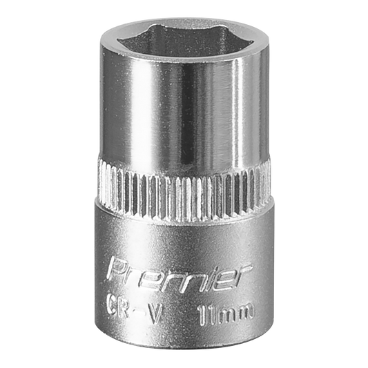 Sealey WallDrive Socket Tool 11mm 3/8" Square Drive Chrome Vanadium Steel S3811