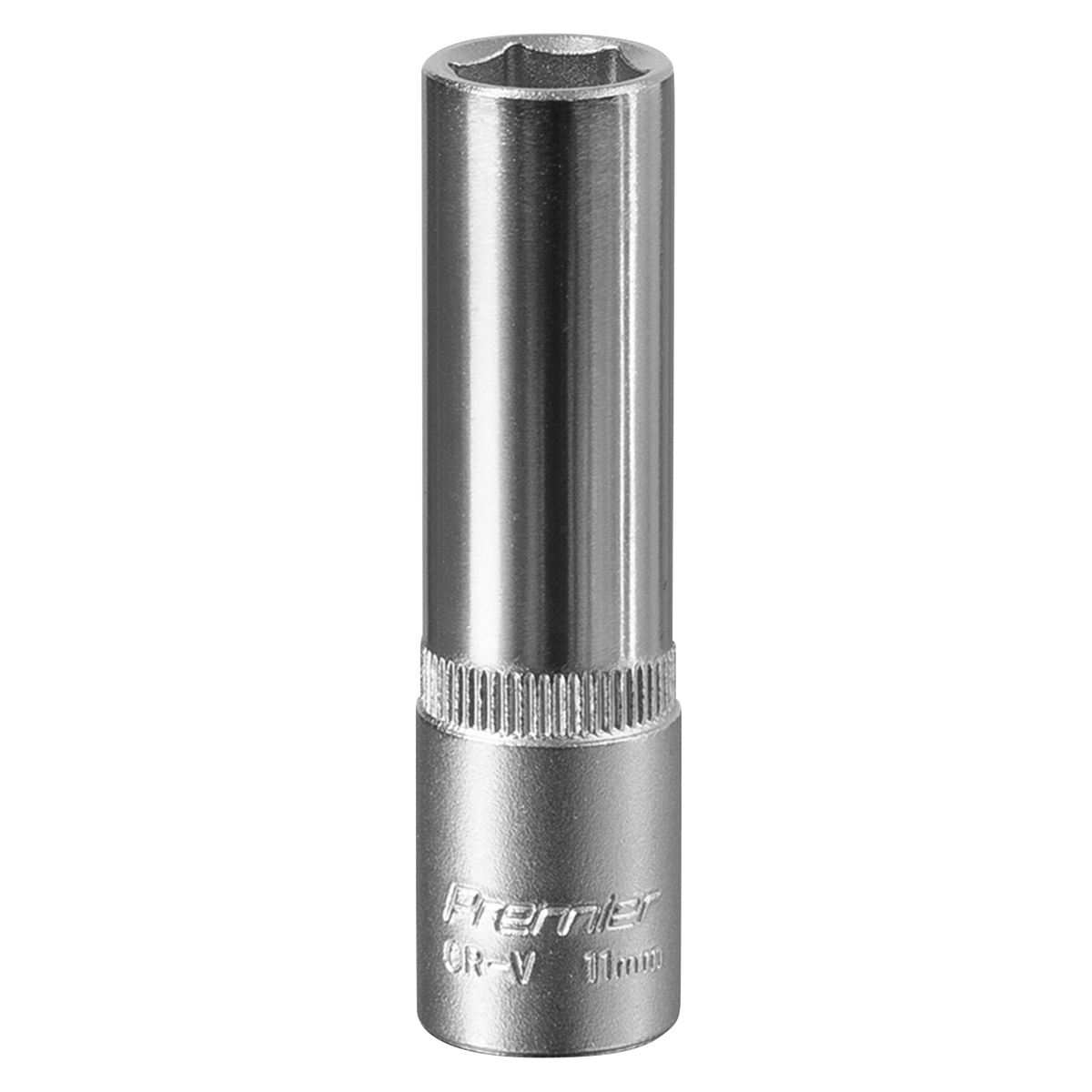 Sealey WallDrive Socket 11mm Deep 3/8" Square Drive Chrome Vanadium Steel S3811D