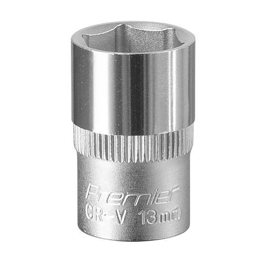 Sealey WallDrive Socket Tool 13mm 3/8" Square Drive Chrome Vanadium Steel S3813