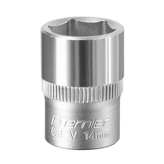 Sealey WallDrive Socket Tool 14mm 3/8" Square Drive Chrome Vanadium Steel S3814