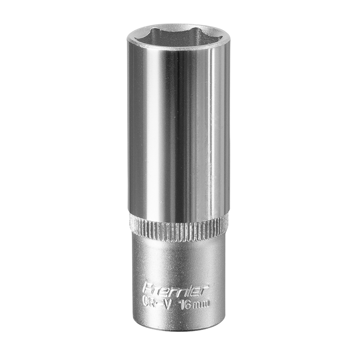 Sealey WallDrive Socket 16mm Deep 3/8" Square Drive Chrome Vanadium Steel S3816D