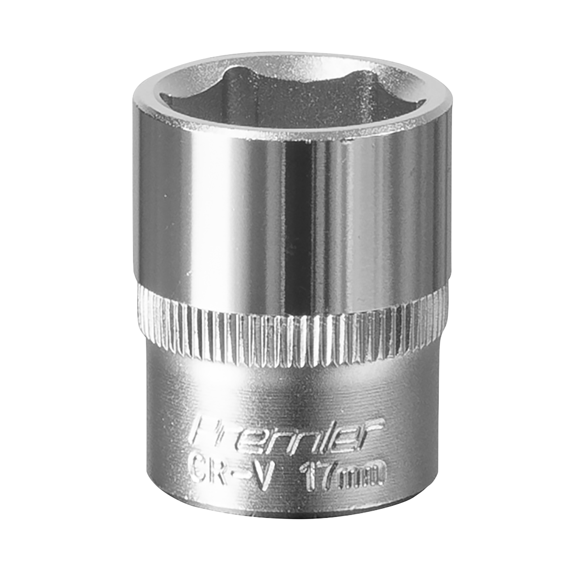 Sealey WallDrive Socket Tool 17mm 3/8" Square Drive Chrome Vanadium Steel S3817