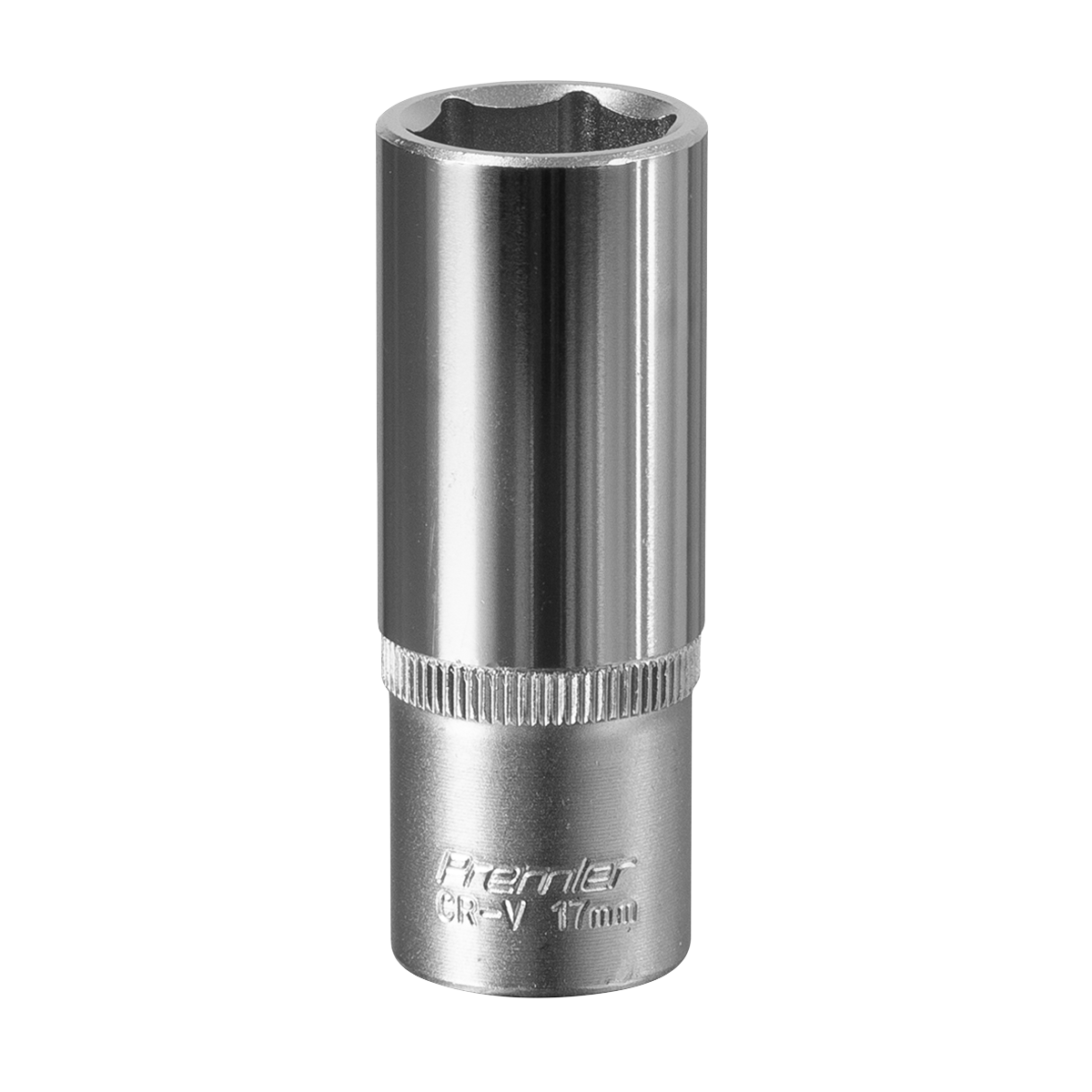 Sealey WallDrive Socket 17mm Deep 3/8" Square Drive Chrome Vanadium Steel S3817D