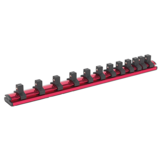 Sealey Socket Retaining Rail Magnetic 3/8" Square Drive 12 Clips AK27083