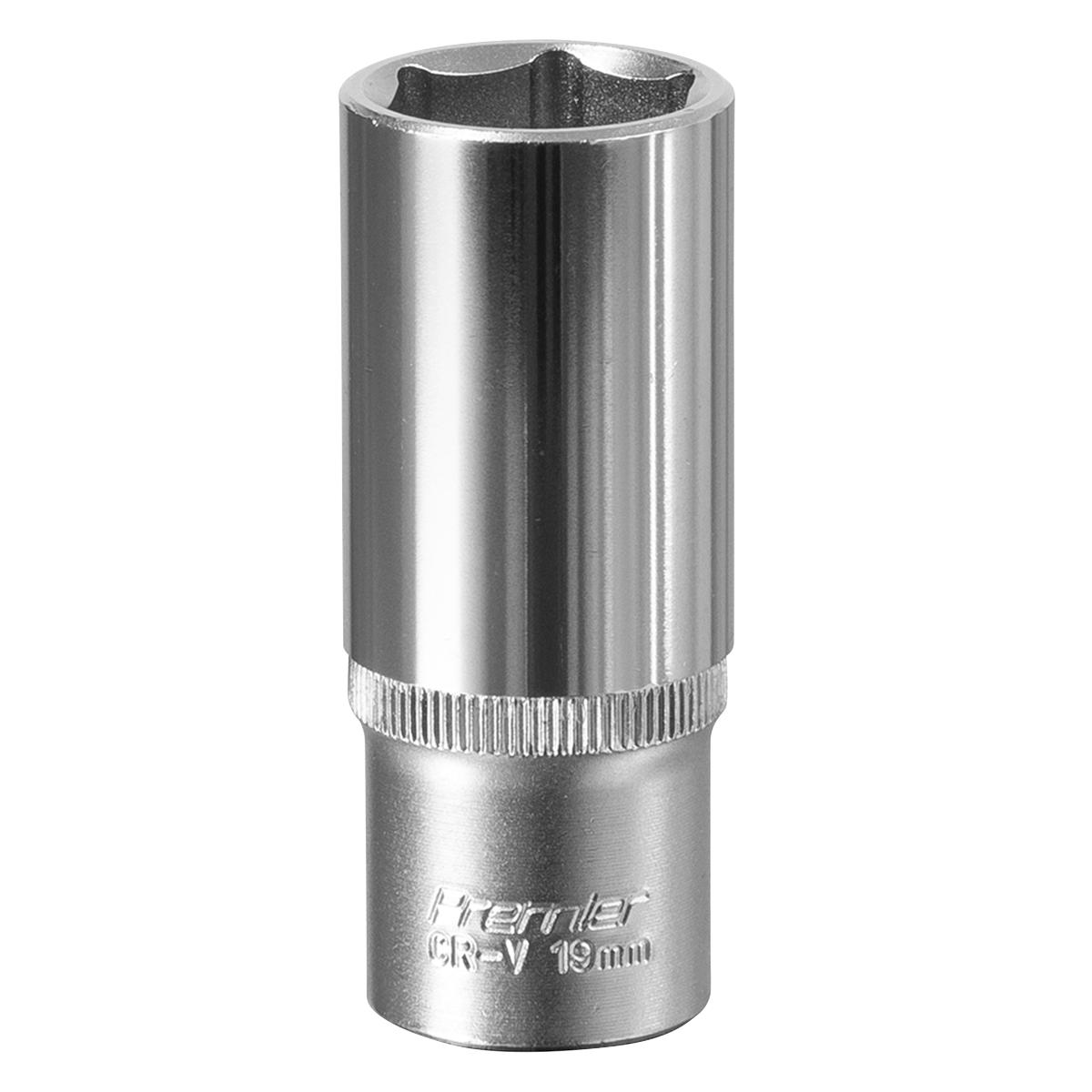 Sealey WallDrive Socket 19mm Deep 3/8" Square Drive Chrome Vanadium Steel S3819D