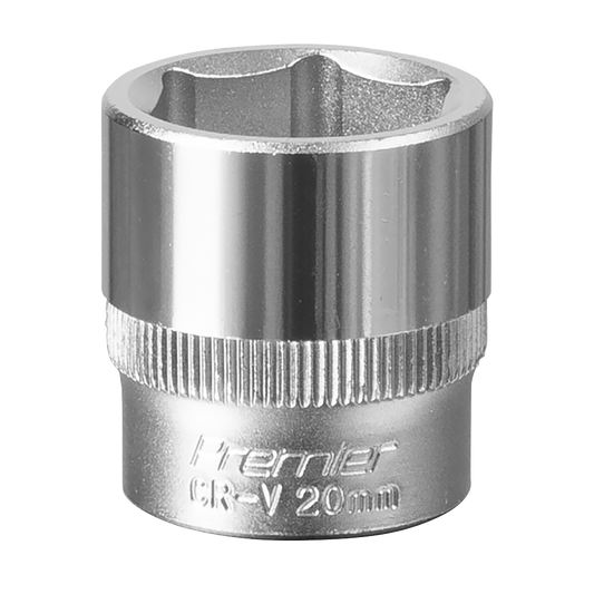 Sealey WallDrive Socket Tool 20mm 3/8" Square Drive Chrome Vanadium Steel S3820