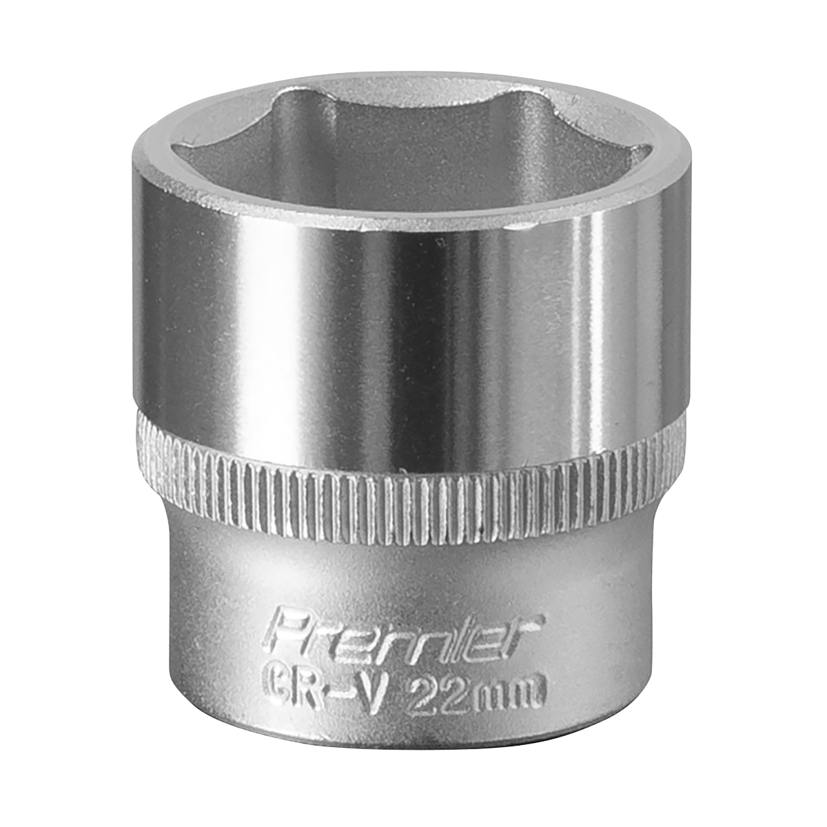Sealey WallDrive Socket Tool 22mm 3/8" Square Drive Chrome Vanadium Steel S3822