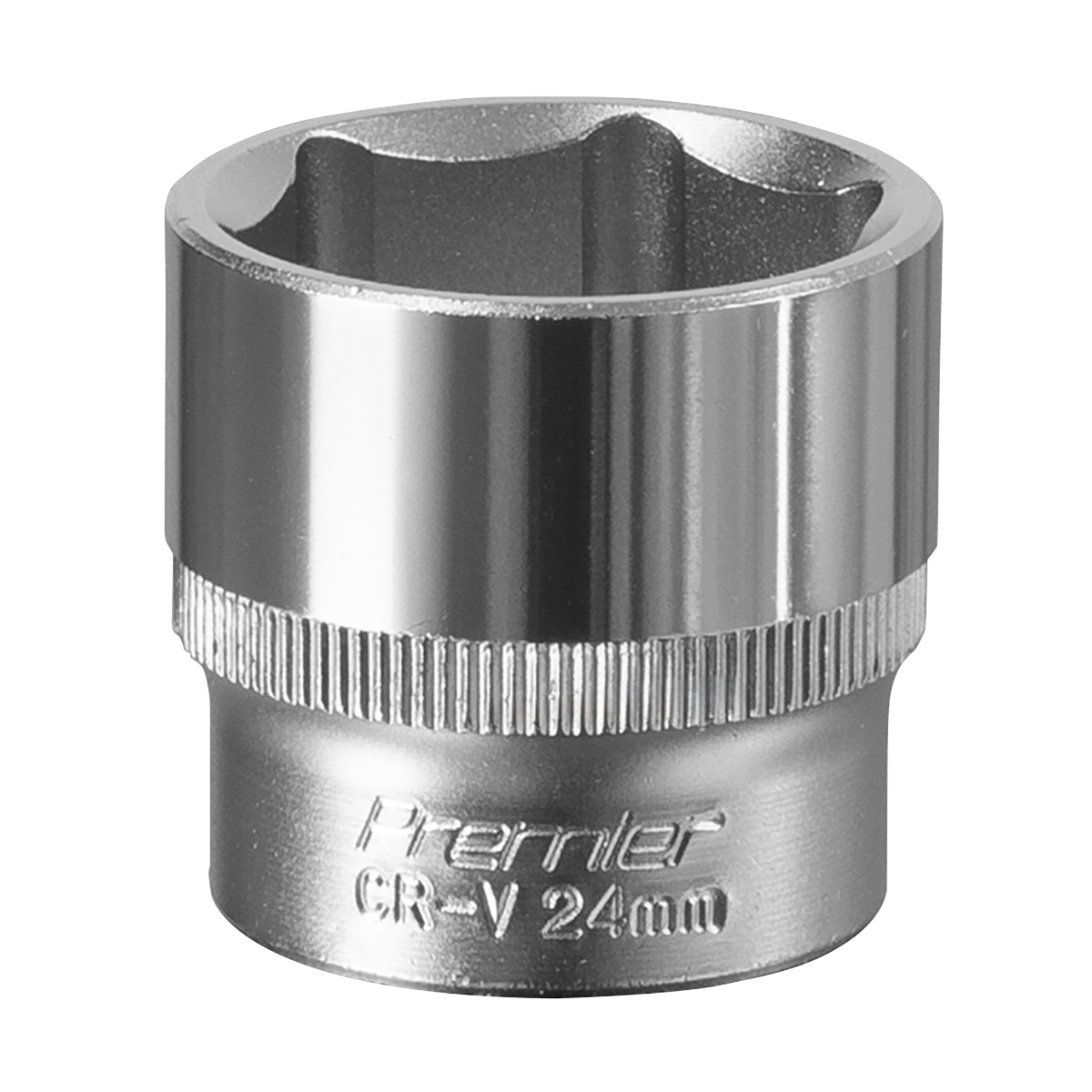 Sealey WallDrive Socket 24mm 3/8" Square Drive Chrome Vanadium Steel S3824