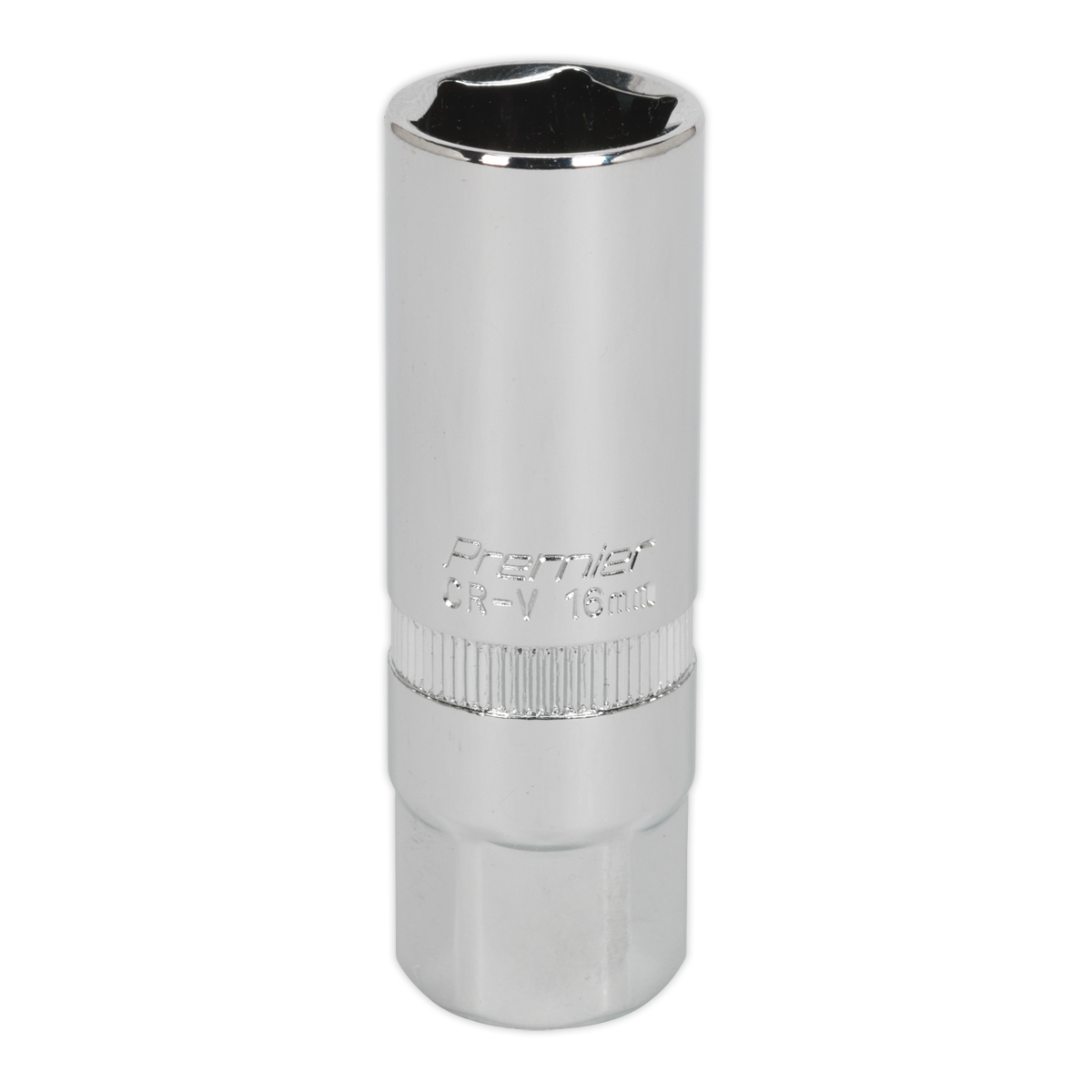 Sealey Spark Plug Socket 16mm 3/8" Square Drive Chrome Vanadium Steel S38SP10