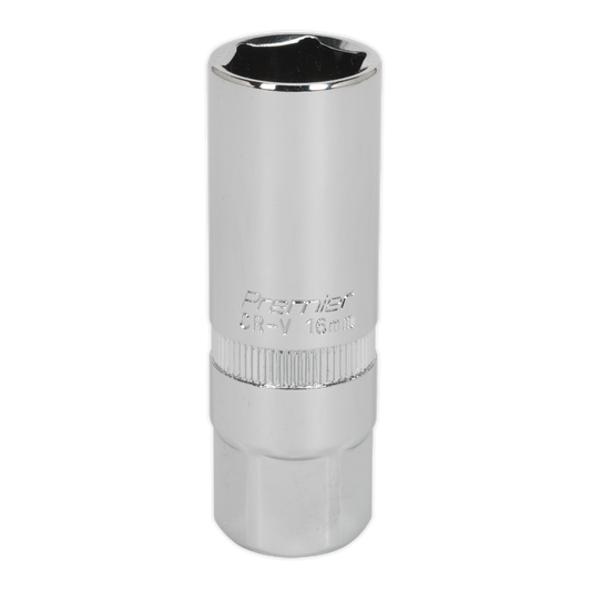 Sealey Spark Plug Socket 16mm 3/8" Square Drive Chrome Vanadium Steel S38SP10