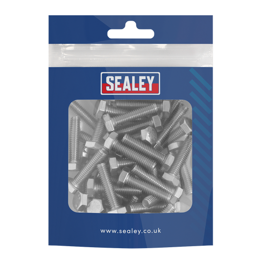 Sealey Stainless Steel Set Screw Din 933 M6 x 25mm 1.00mm Pitch 50 Pieces S625S