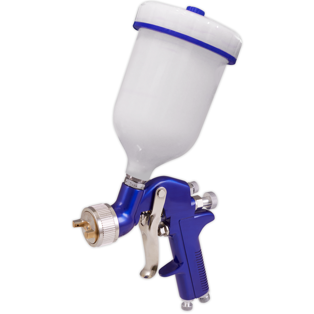 Sealey Gravity Feed Spray Gun 2-Stage Trigger Control 1.3mm Set-Up S713G