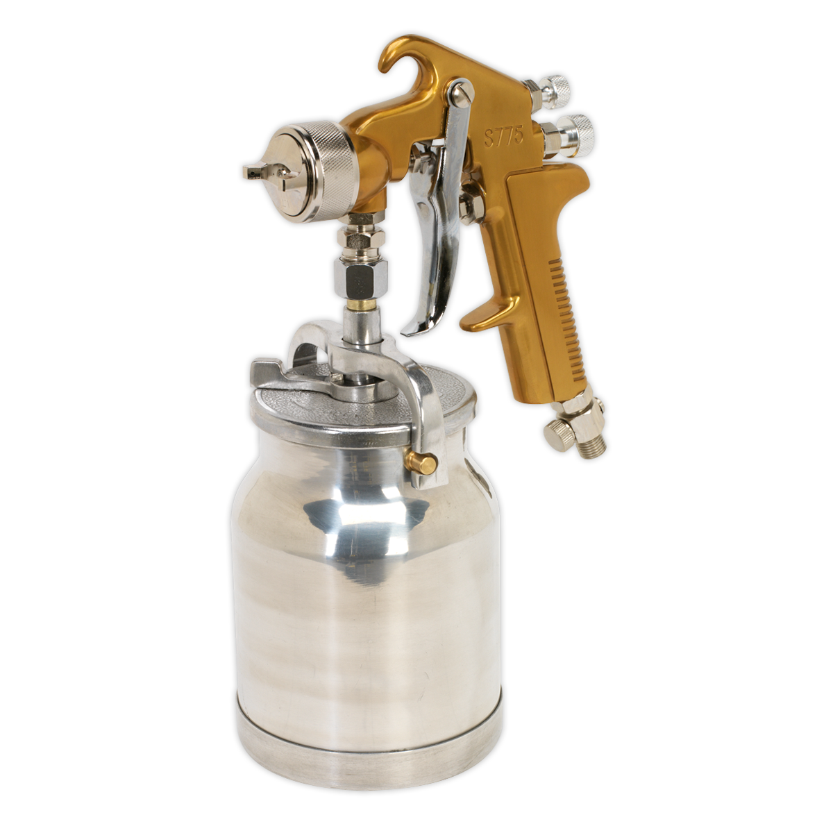 Sealey Spray Gun Suction Feed With Air Regulator Control 1.7mm Set-Up S775