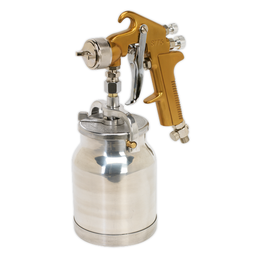 Sealey Spray Gun Suction Feed With Air Regulator Control 1.7mm Set-Up S775