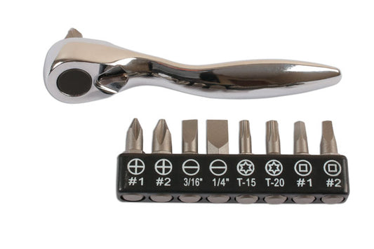 LASER 6049 10Pcs Screwdriver Micro Bit Driver Set Pz Ph Star Flat S2 Steel