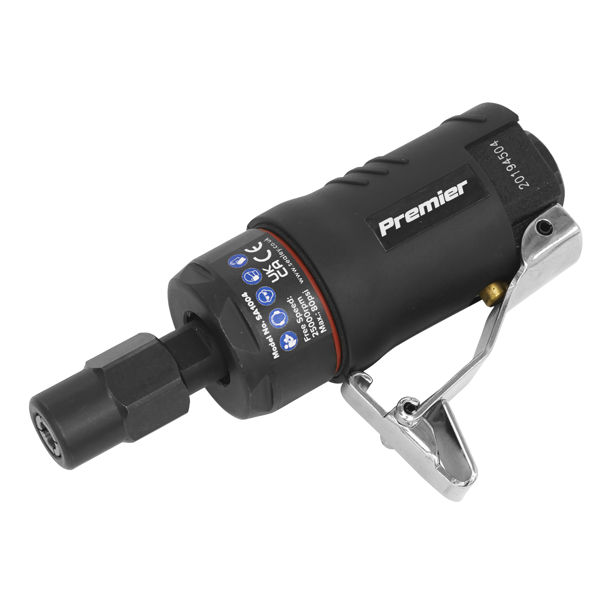 Sealey Mini Air Die Grinder With Contoured Composite Handle 6mm Black SA1004