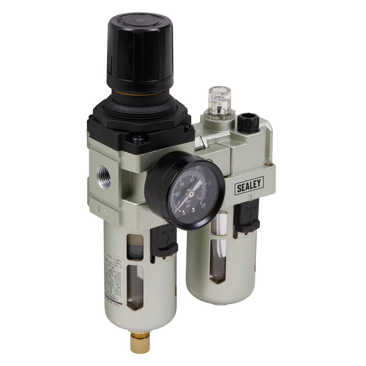 Sealey Air Filter/Regulator/Lubricator Max Airflow 60cfm 1/4" BSP Inlet SA106