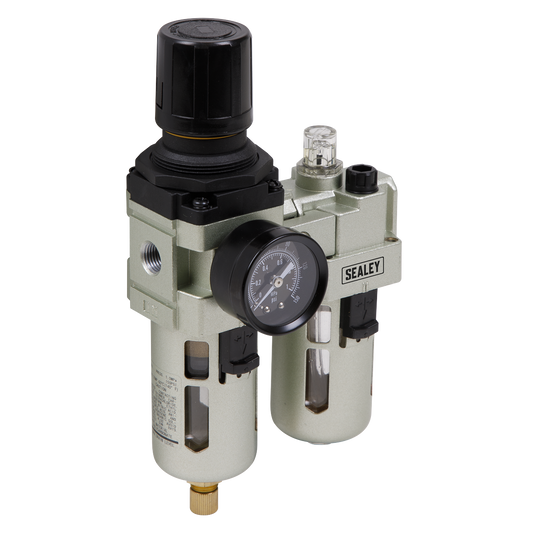 Sealey Air Filter/Regulator/Lubricator Max Airflow 60cfm 1/4" BSP Inlet SA106