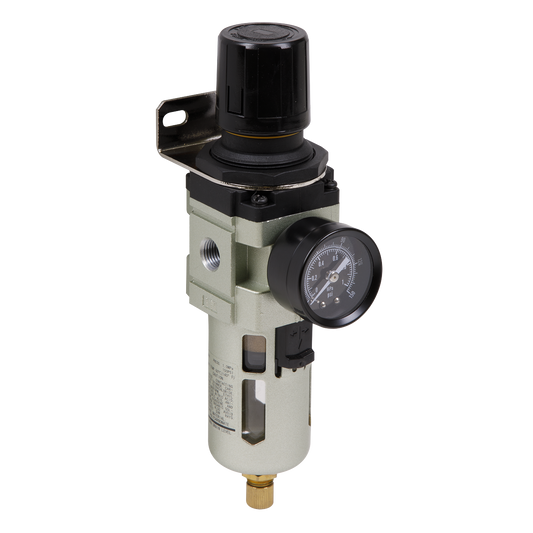 Sealey Air Filter/Regulator Max Airflow 70cfm Polycarbonate Bowl SA106FR
