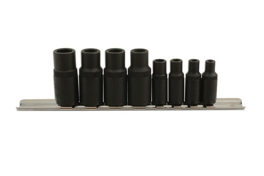 LASER 6058 Tap Socket Set 8pc Chrome Vanadium Steel Magnetic Tap Holder Kit