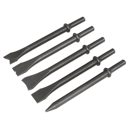 Sealey Air Hammer Chisel Set 5pc 170mm .401" Shank Heavy Duty Chiselling SA11C